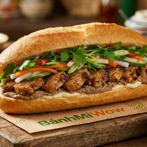 BÁNH MÌ GÀ NƯỚNG SẢ